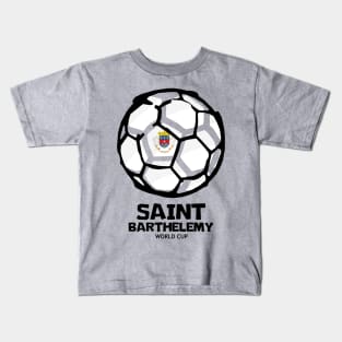 Saint Barthélemy Football Country Flag Kids T-Shirt